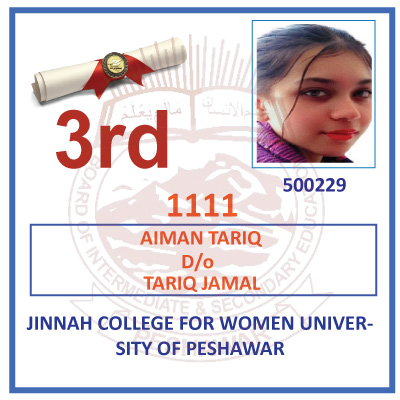 3rd Position Holder