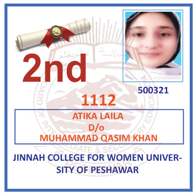2nd Position Holder