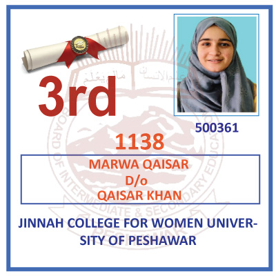 3rd Position Holder