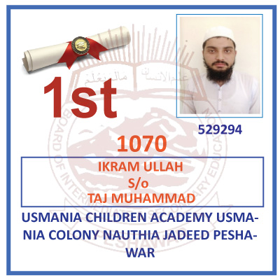1st Position Holder