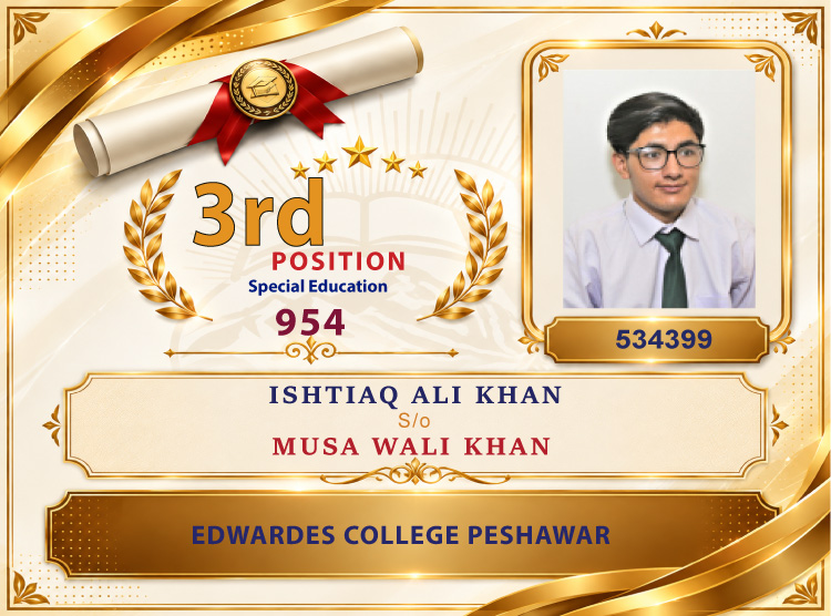 3rd Position Holder