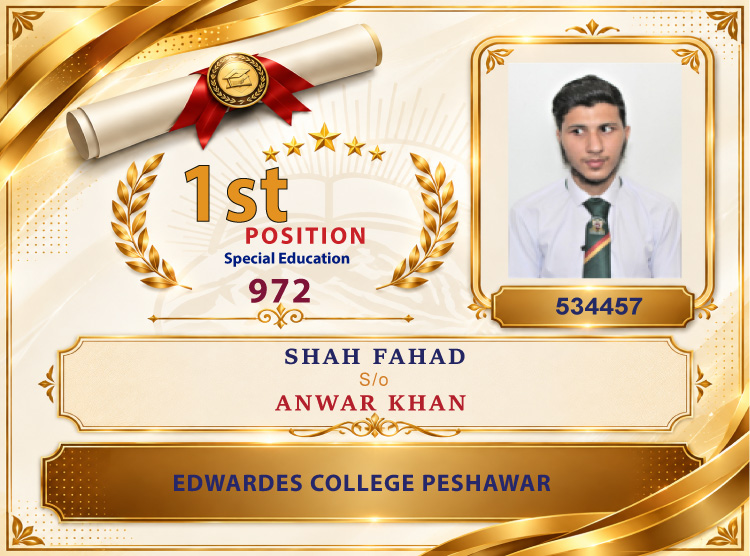 1st Position Holder