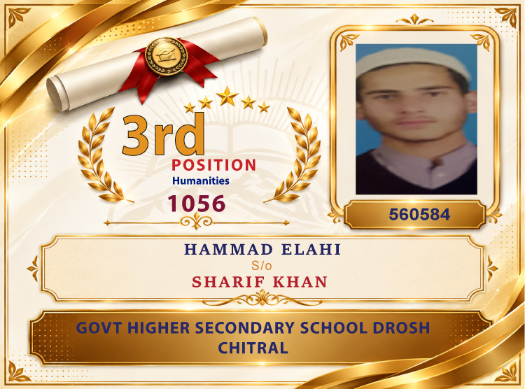3rd Position Holder