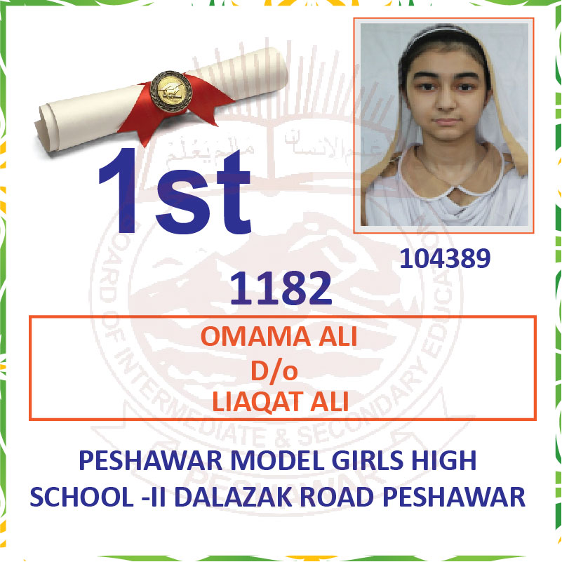 1st Position Holder